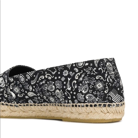 SAINT LAURENT SKULL CANVAS ESPADRILLES NWT - Picture 2 of 8